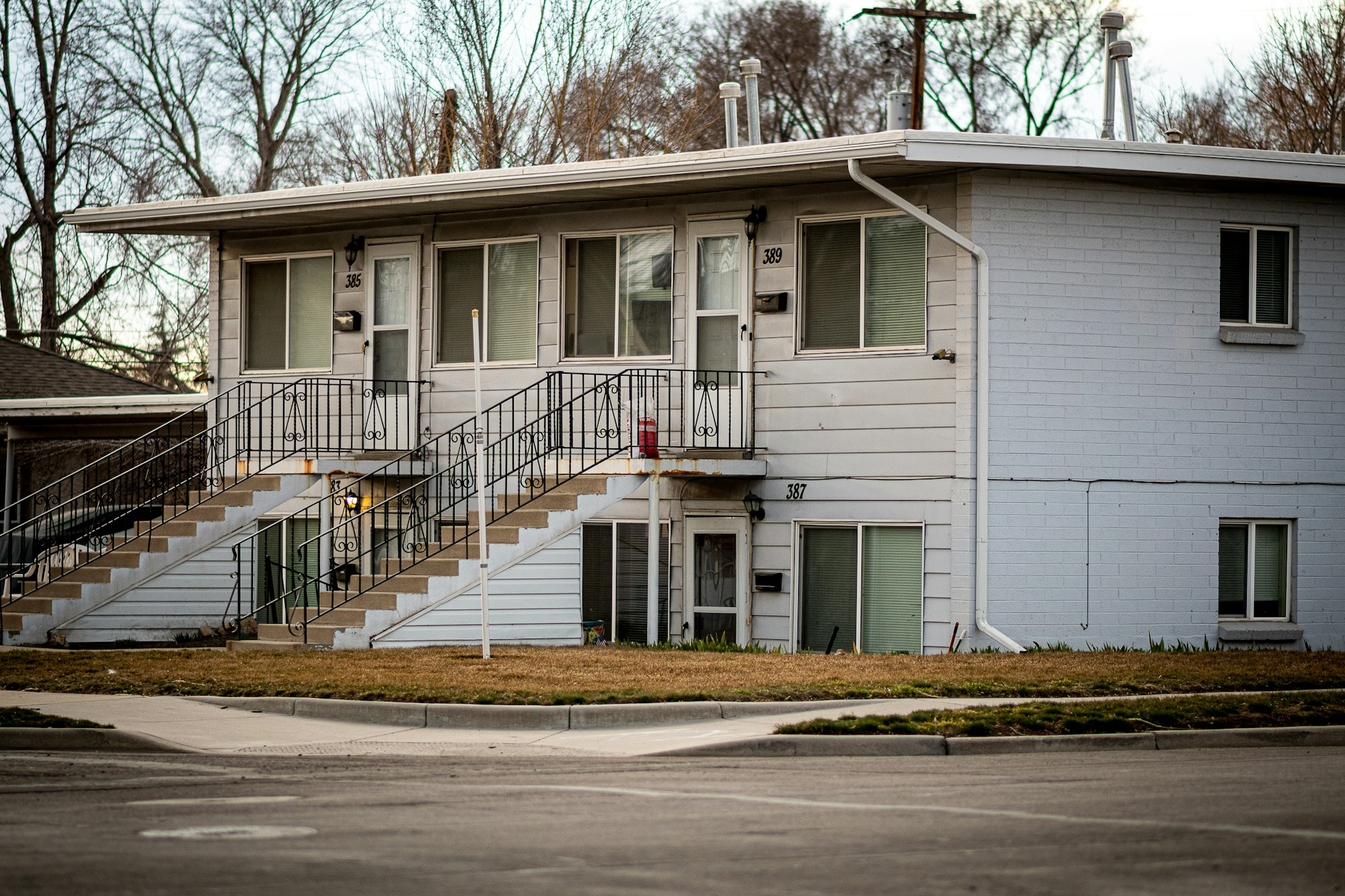 A two-unit residential building